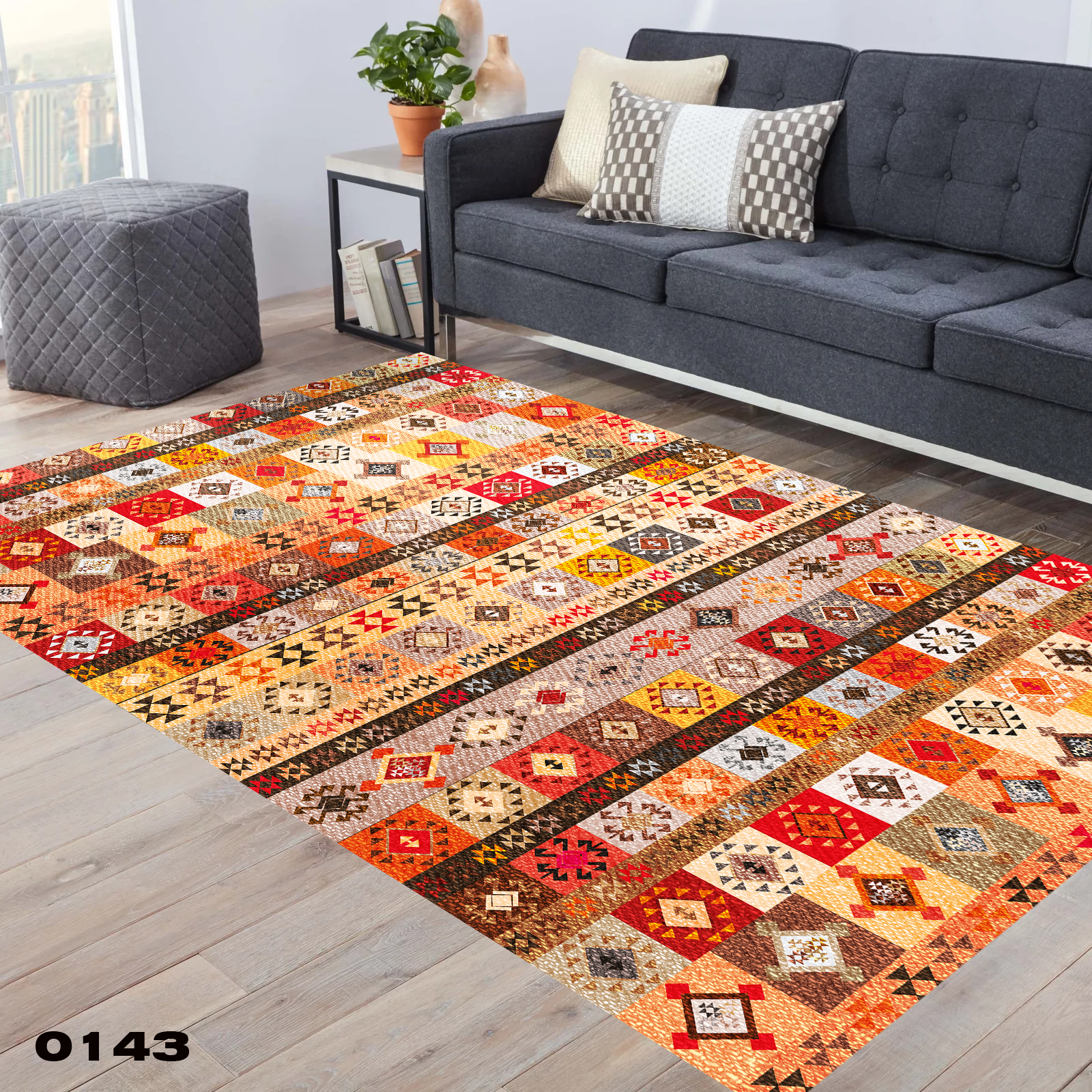 روفرشی طرح فرش طرح قالیچه ی سنتی کد 0143