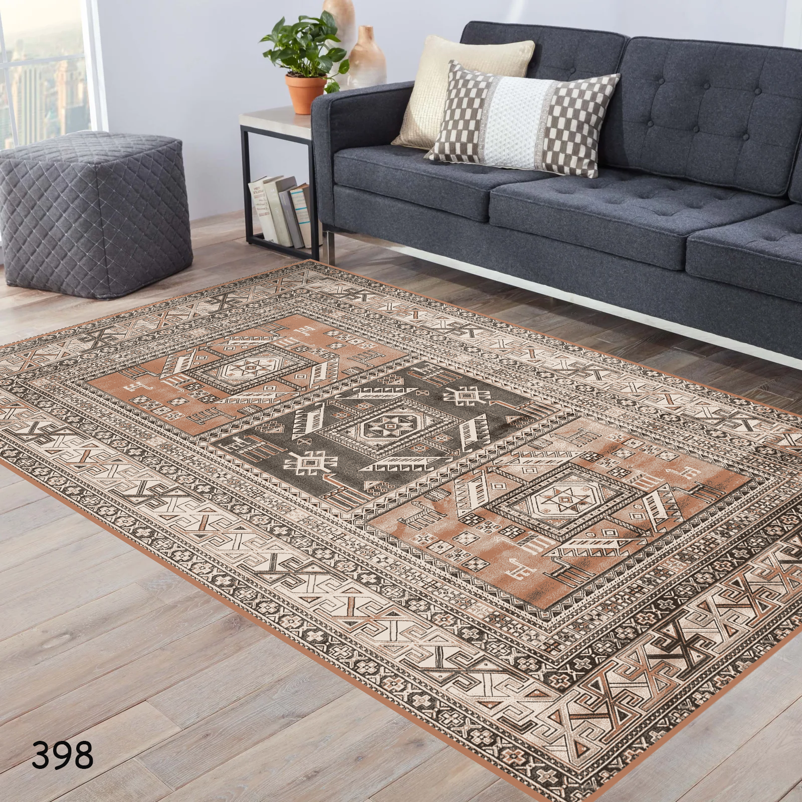 روفرشی طرح فرش طرح قالیچه ی سنتی کد 398