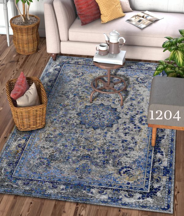 روفرشی طرح فرش گل سنتی کد 1204