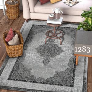روفرشی طرح فرش گل روشن سنتی کد 1283