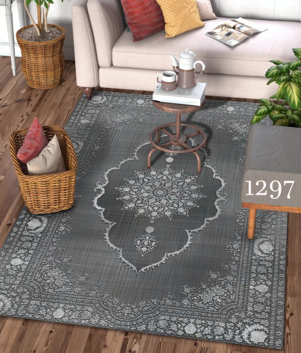 روفرشی طرح فرش گل های سنتی برجسته کد 1297